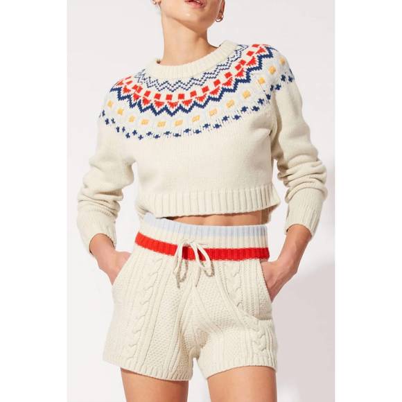 NEW SOLID & STRIPED carley sweater in ivory multi - Picture 1 of 2
